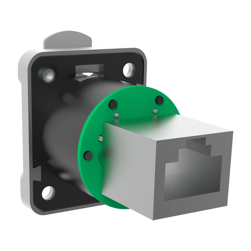 CONECTOR PARA CHASIS TIPO-D RJ-45 EN AMBOS LADOS