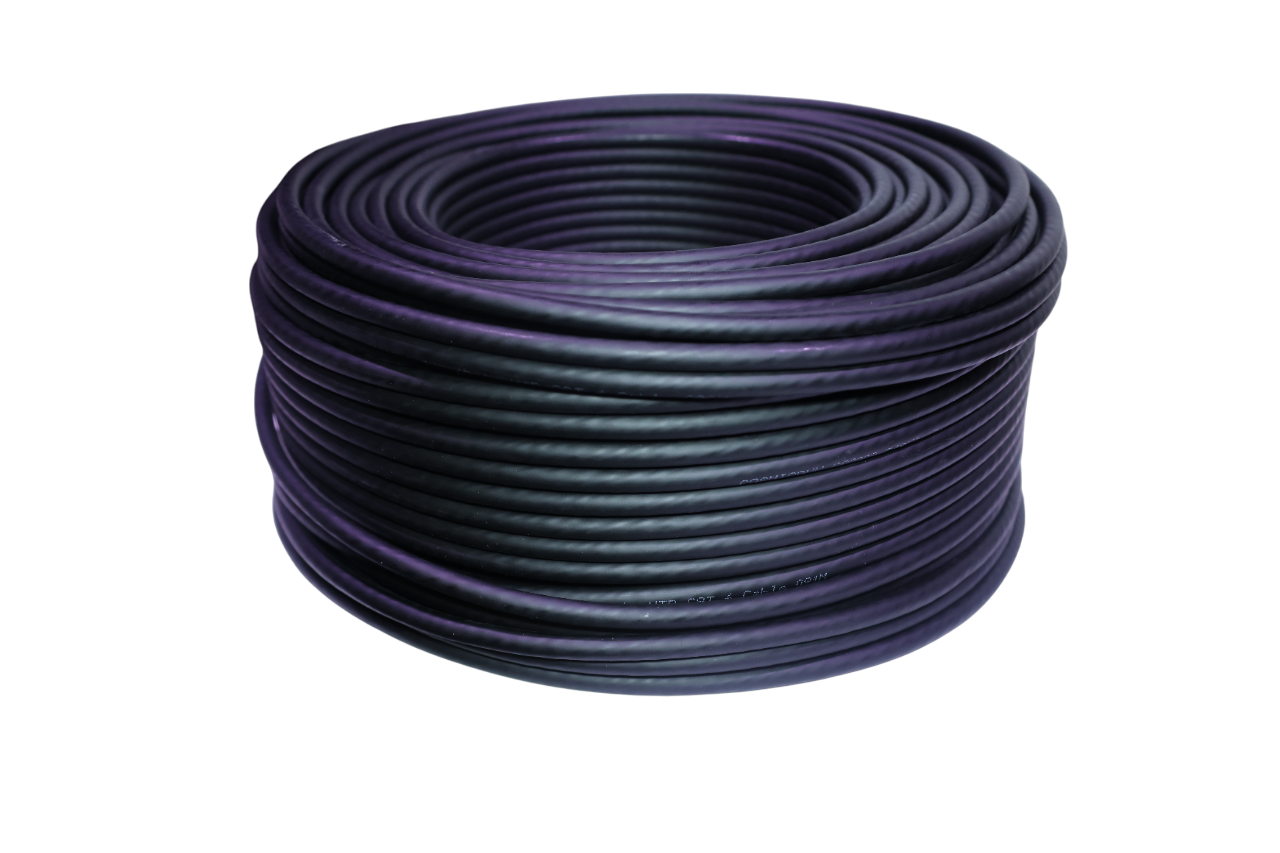 Bobina de 100 metros de cable para señales DMX, 4 conductores libre de oxigeno calibre 24 AWG