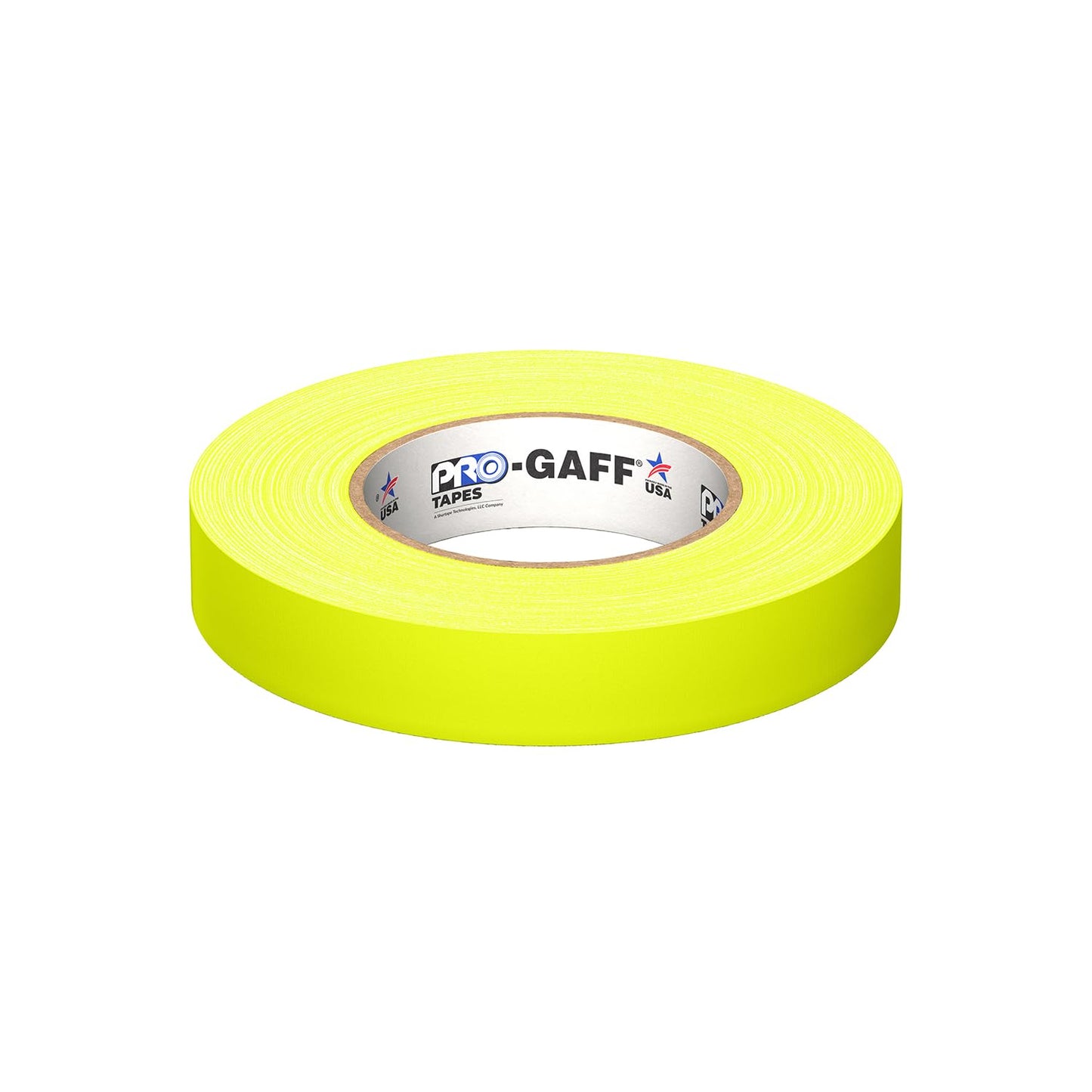 CINTA GAFFER, 1" X 46 MTS DE LARGO, FLUORESCENTE, AMARILLO