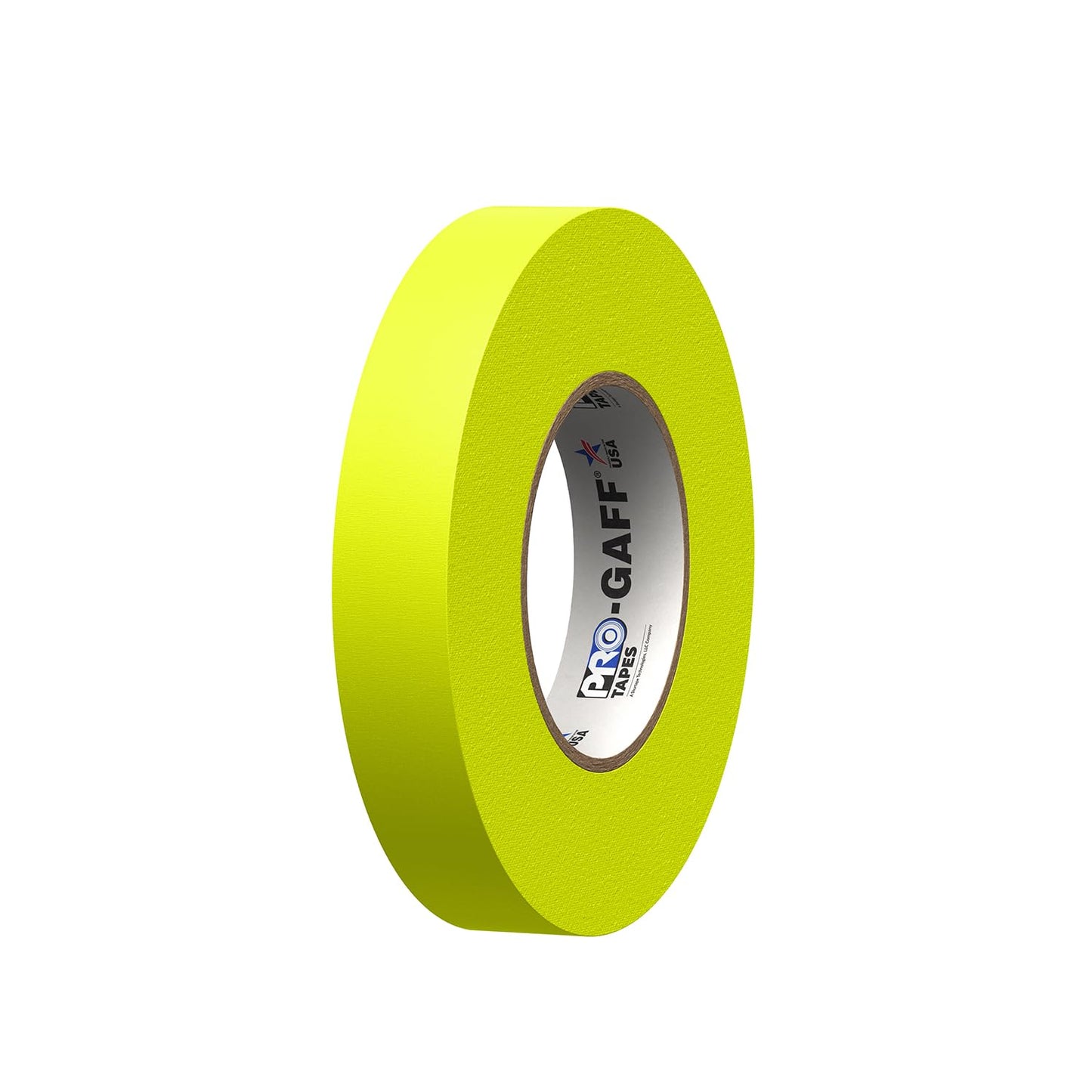 CINTA GAFFER, 1" X 46 MTS DE LARGO, FLUORESCENTE, AMARILLO