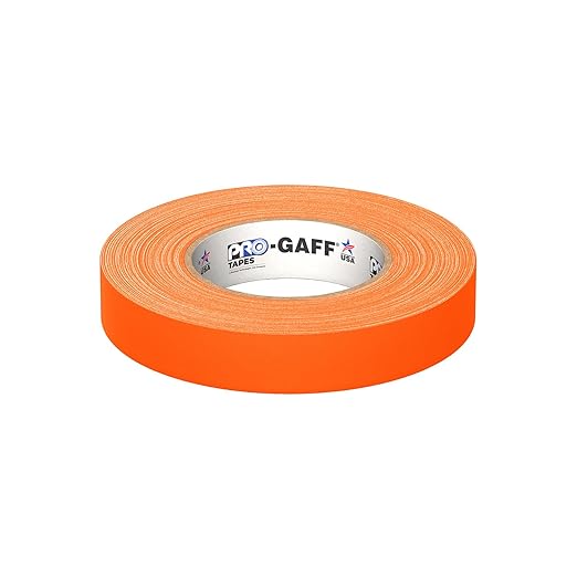 CINTA GAFFER, 1" X 46 MTS DE LARGO, FLUORESCENTE, NARANJA