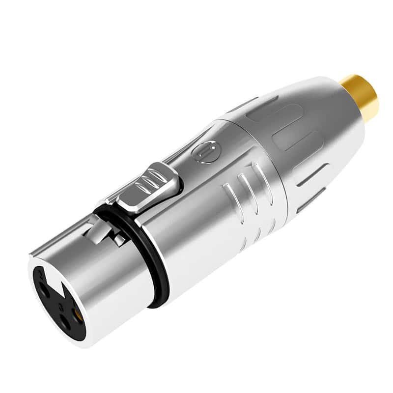 ADAPTADOR 3 PIN XLR HEMBRA A RCA HEMBRA