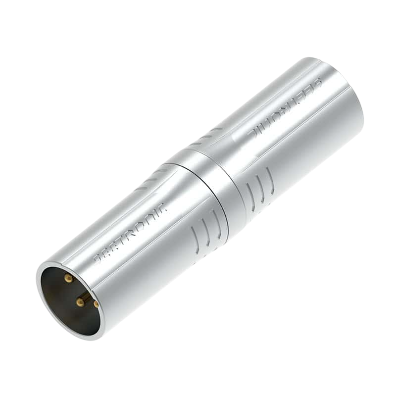 ADAPTADOR METÁLICO XLR MACHO DE 3 PINES A XLR MACHO DE 5 PINES