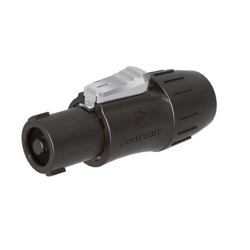 CONECTOR DE CABLE DE 4 PINES, 30 A POR CONTACTO, PARA CABLES DE 5 A 15 MM, COLOR NEGRO