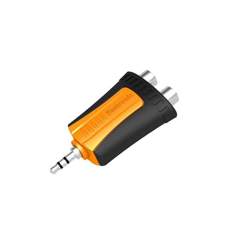 CONECTOR STEREO PLUG TO 2XRCA FEMALE 3.5MM
