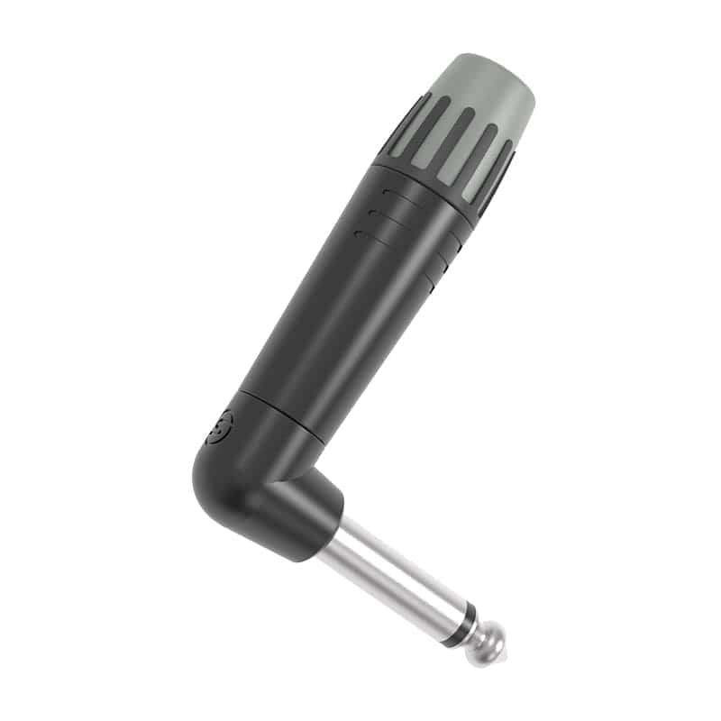 PLUG MONO ÁNGULO RECTO NEGRO CHAPADO – MP2RX-B