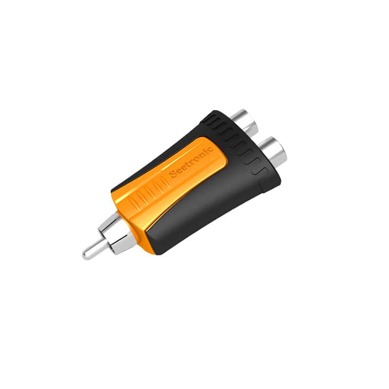 ADAPTADOR RCA MACHO A 2 RCA HEMBRA