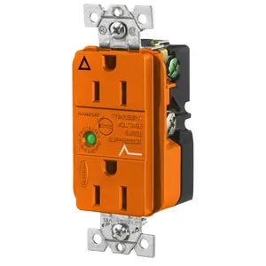 RECEPTÁCULO DUPLEX TA-TVSS 2P 3H 15A 125V NARANJA