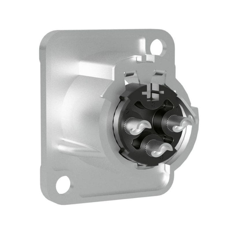 RECEPTÁCULO XLR 3 PINES HEMBRA NEGRO/PLATA – MJ3F2C