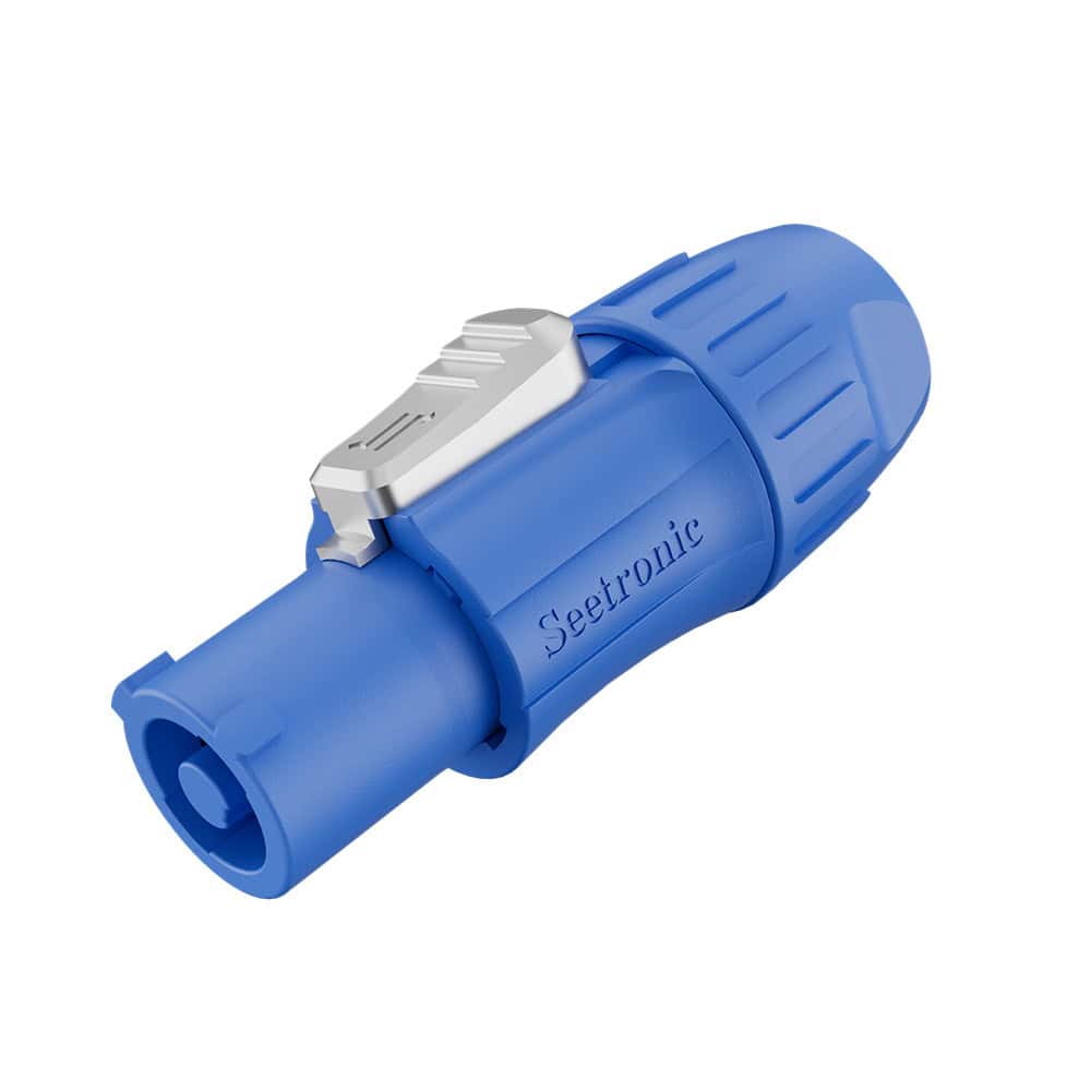 CONECTOR POWERCON AC PARA CABLE AZUL, POWER IN