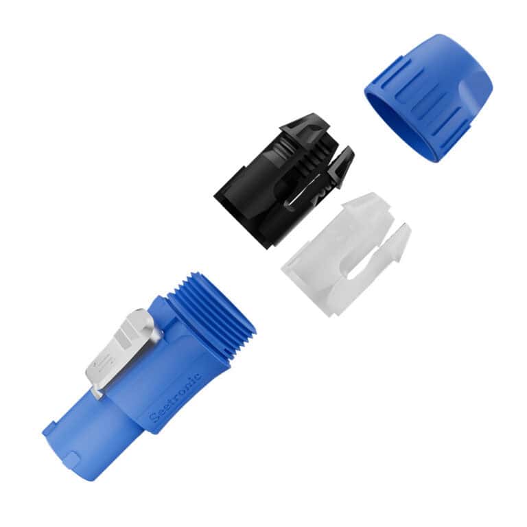 CONECTOR POWERCON AC PARA CABLE AZUL, POWER IN