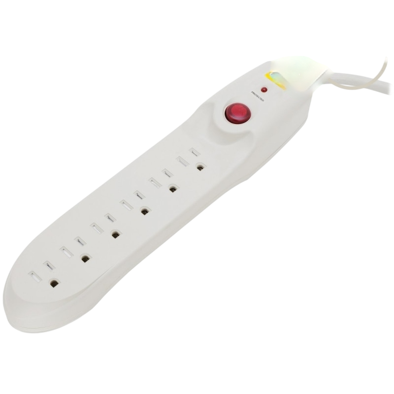 CONECTOR MULTICONTACTO, 125V, 15A, PROTECCION 350 JOULES, 6 CONTACTOS