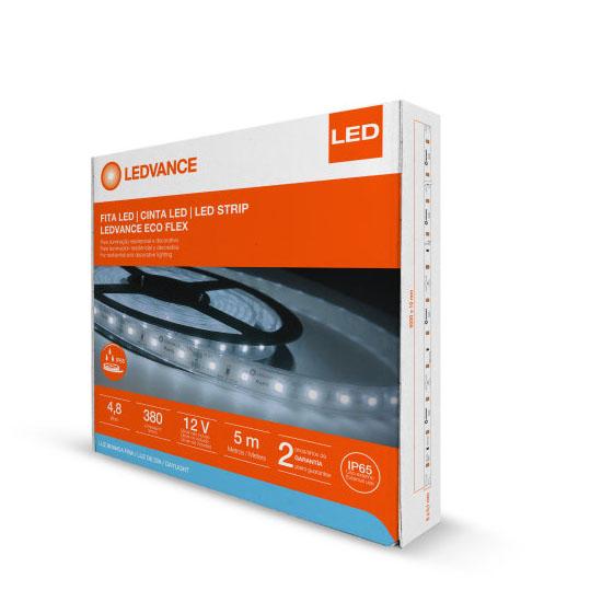 led tira, chip 5050, 4.8w/mt, warm white, 2700k, 5mt, ecoflex