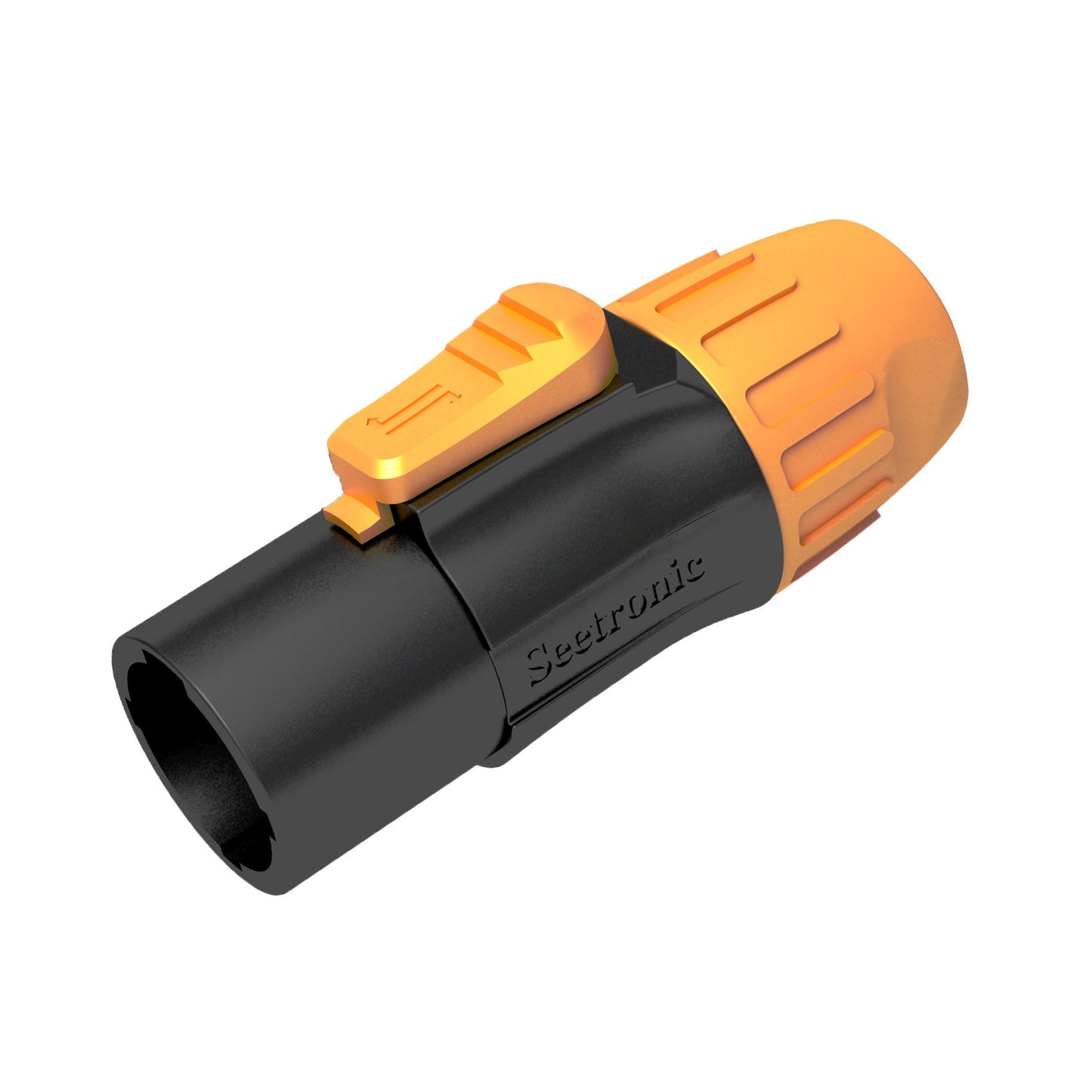 conector powercon ac para cable amarillo, power in, ip65 intemperie, mto