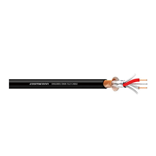 Bobina de 100 metros de cable para señales DMX, 4 conductores libre de oxigeno calibre 24 AWG