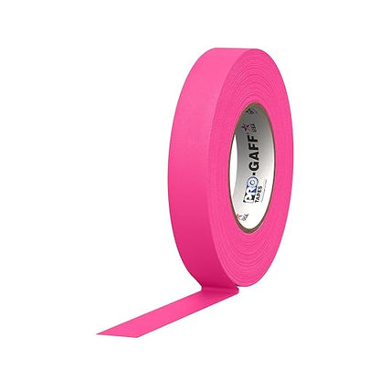 CINTA GAFFER, 1" X 46 MTS DE LARGO, FLUORESCENTE, ROSA