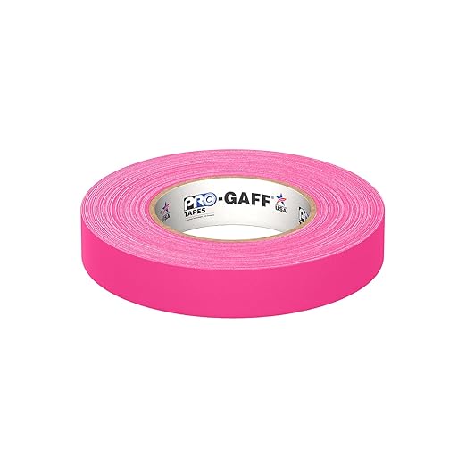 CINTA GAFFER, 1" X 46 MTS DE LARGO, FLUORESCENTE, ROSA