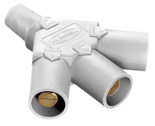 CONECTOR CAMLOCK 300-400A TRI-TAP (FEMALE-MALE-MALE-MALE) WHITE, MTO