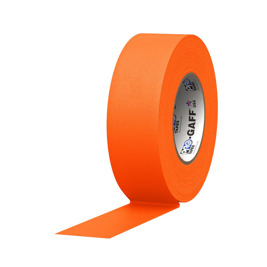 CINTA DE MARCAJE (GAFFER) PRO GAFF NARANJA FLUORESCENTE, 2" X 55 YD, 11 MILS DE ESPESOR