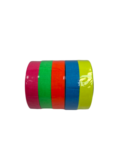 CINTA GAFFER, 1/2" X 5.5 MTS DE LARGO, FLUORESCENTE, (5 PZAS)