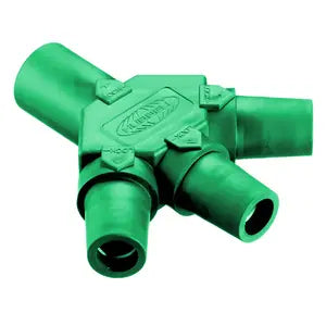 CONECTOR CAMLOCK 300-400A TRI-TAP (MALE-FEMALE-FEMALE-FEMALE) GREEN, MTO