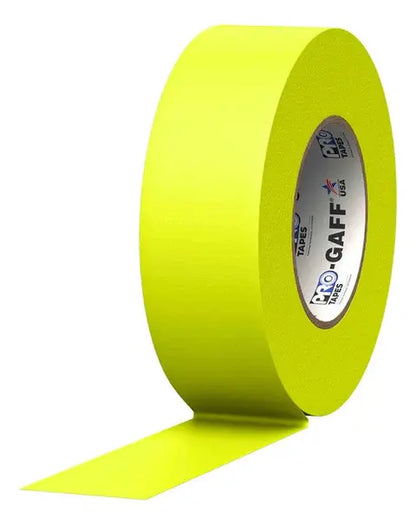 CINTA GAFFER, 2" X 46 MTS DE LARGO, AMARILLO FLUORESCENTE