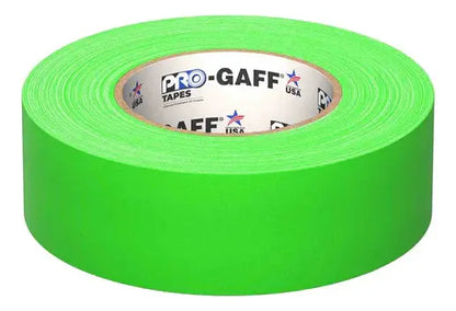 CINTA GAFFER, 2" X 46 MTS DE LARGO, FLUORESCENTE, VERDE