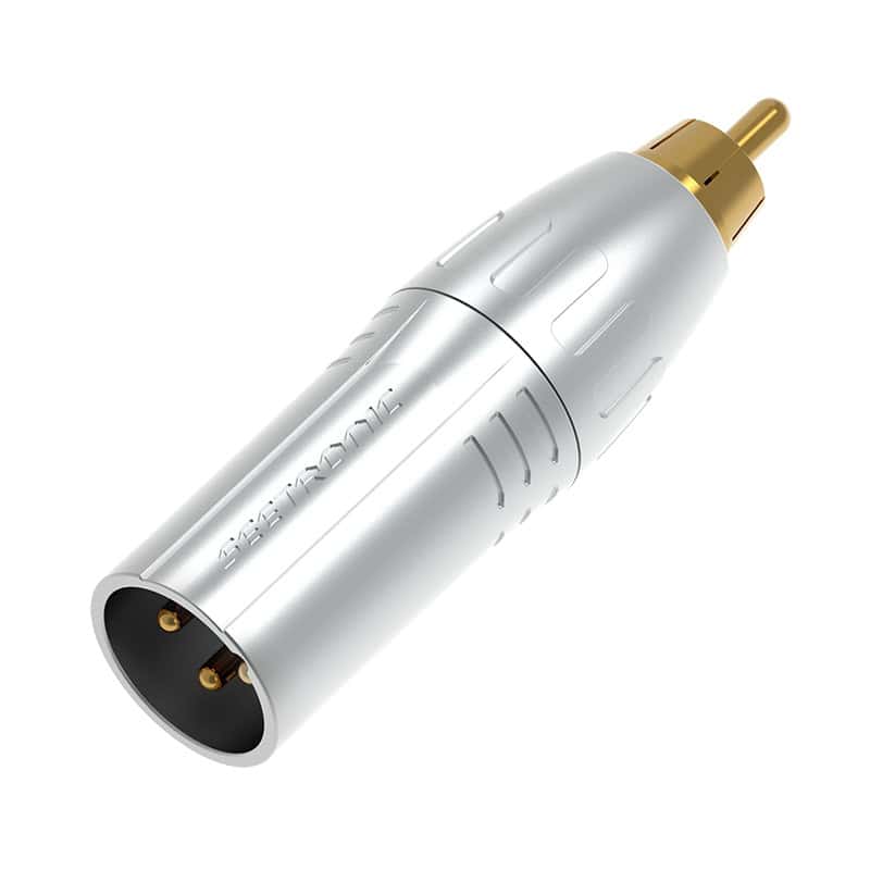 CONECTOR XLR 3 PINES MACHO - RCA ENCHUFE