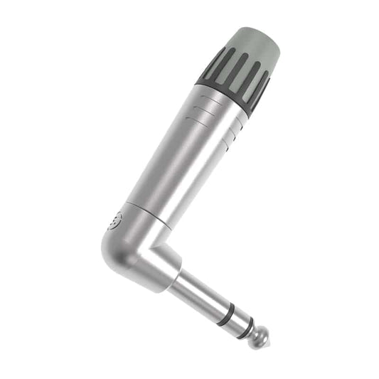 STEREO RIGHT ANGLE PLUG,CHROMIUM PALTED