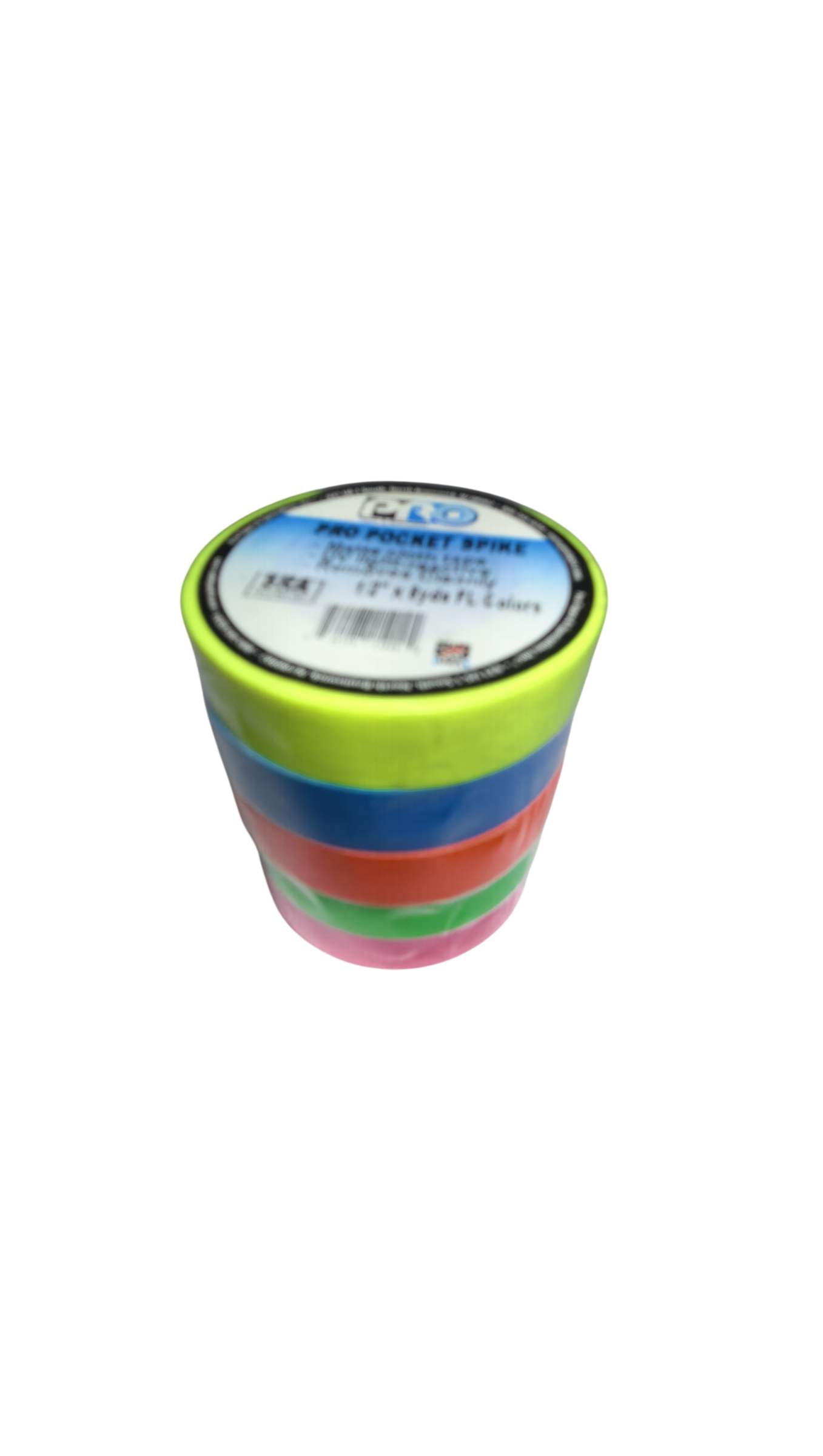 CINTA GAFFER, 1/2" X 5.5 MTS DE LARGO, FLUORESCENTE, (5 PZAS)