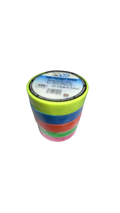 CINTA GAFFER, 1/2" X 5.5 MTS DE LARGO, FLUORESCENTE, (5 PZAS)