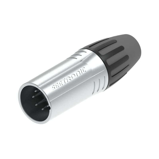 XLR MALE 5 PIN,CHROMIUM SHELL, SILVER CONTACTS