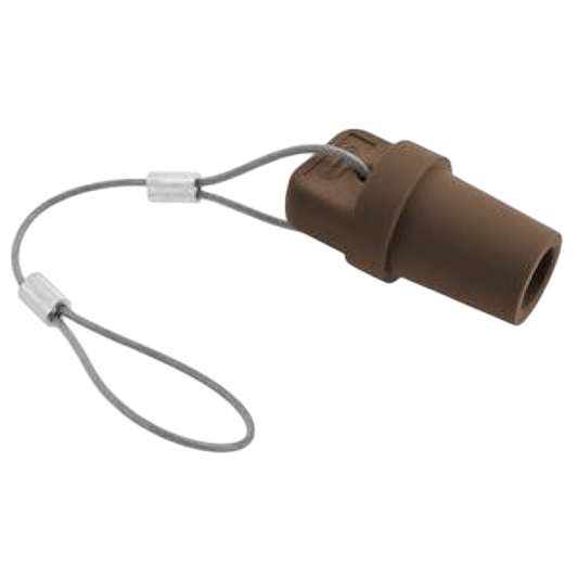 CONECTOR CAMLOCK 300-400A EN LINEA SINGLE POLE, MALE CAP, BROWN, MTO