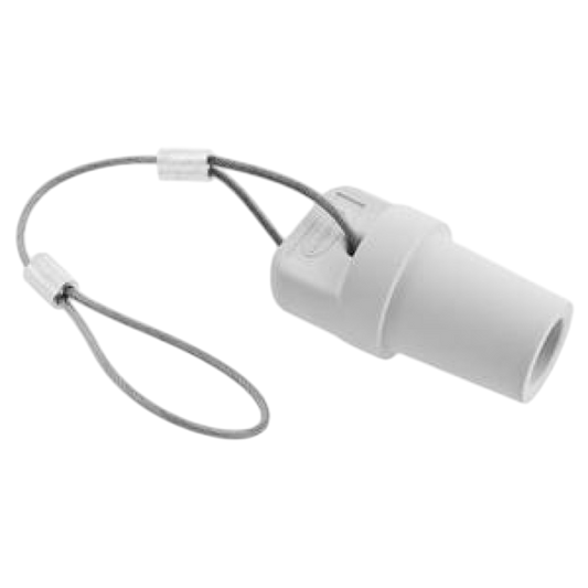 CONECTOR CAMLOCK 300-400A EN LINEA SINGLE POLE, MALE CAP, WHITE, MTO