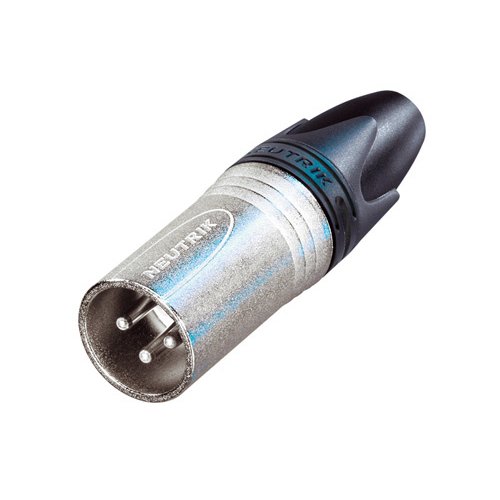 CONECTOR XLR MACHO DE 3 PINES – CROMADO, CONTACTOS DE PLATA