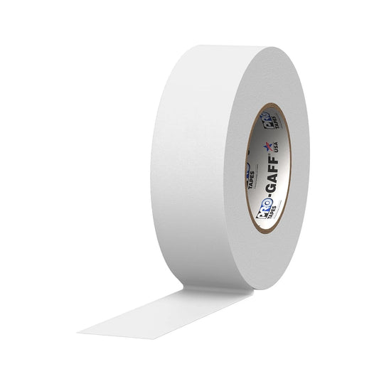 CINTA GAFFER, 2" X 50 MTS DE LARGO, BLANCO