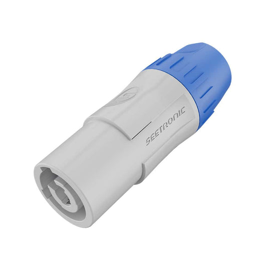 CABLE CONNECTOR WITH QUICK LOCK. GREY, 20 AMP.