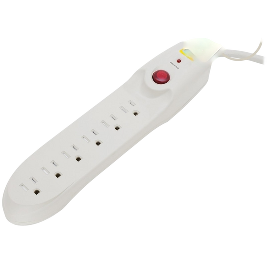 CONECTOR MULTICONTACTO, 125V, 15A, PROTECCION 350 JOULES, 6 CONTACTOS