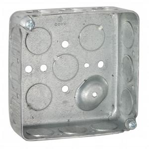 caja metalica cuadrada 4", 1 1/2" profundidad, ko 1/2"