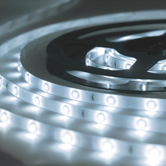 led tira, chip 5050, 4.8w/mt, white, 4000k, 5mt, ip65, ecoflex