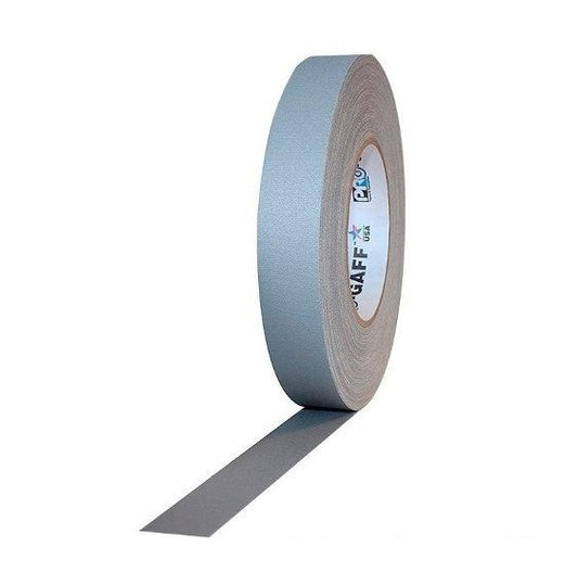 cinta gaffer, 1" x 55 mts de largo, gris