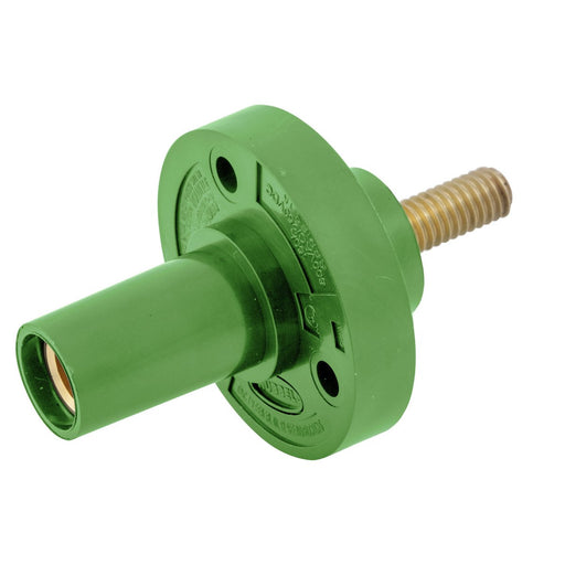 conector camlock 150a panel mount chasis tornillo female green