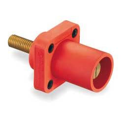 conector camlock 150a panel mount chasis tornillo male red