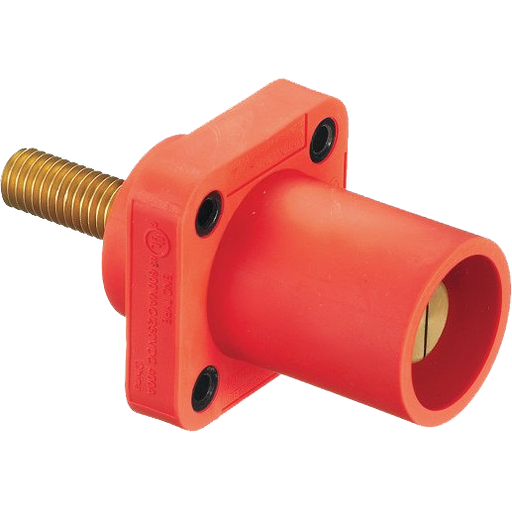 conector camlock 300-400a panel mount tornillo male red