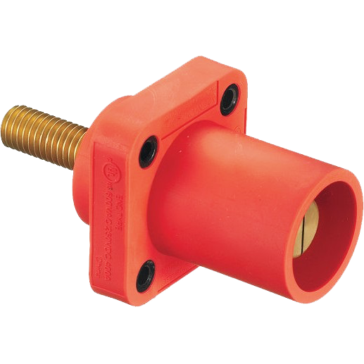 conector camlock 300-400a panel mount tornillo male red