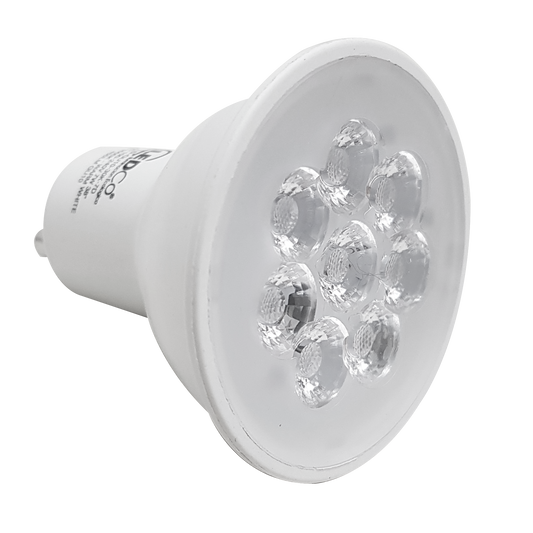 led mr16, 7w, 85-265v, base gu10, warm white, 38°, ledgu10-7