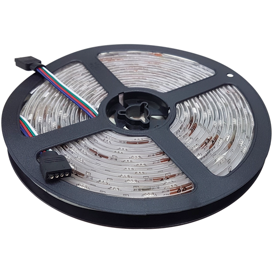 led tira, chip 5050, 7.5w/mt, 30led/mt, rgb sumergible, 5mt, ledst5050-rgb