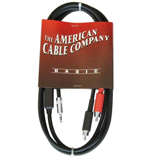 cable divisor de señal, 1 plug 3.5 trs a 2 plug rca, 1.8mt-6 pies