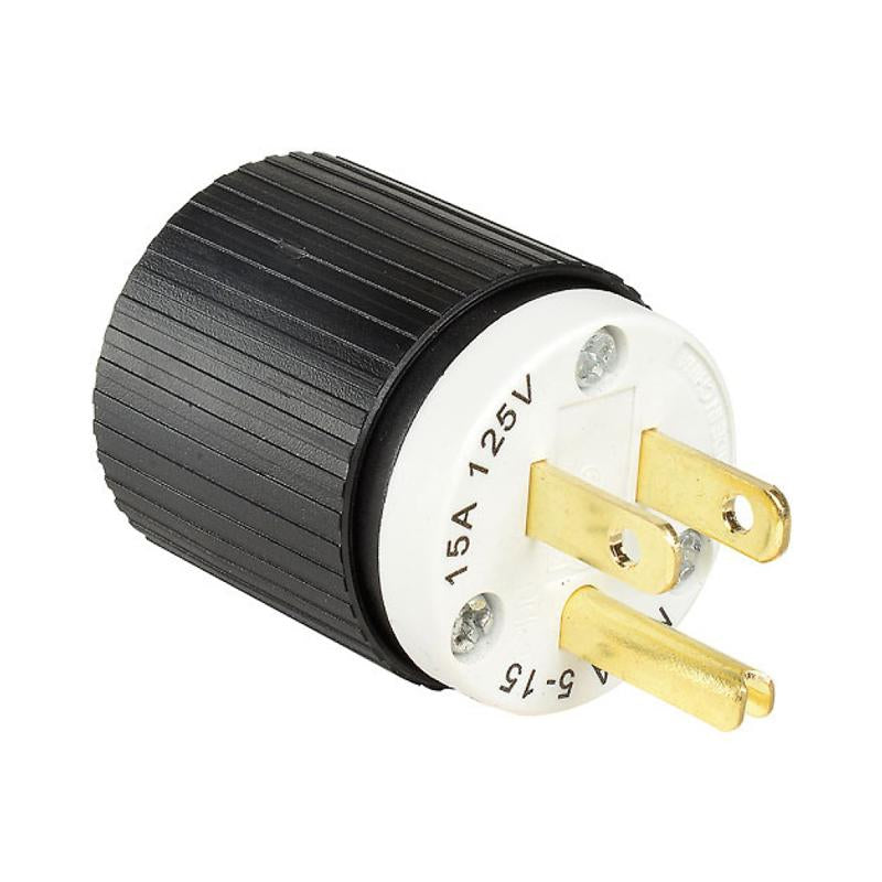 conector recto linea, macho, 125v, 15a, 2p, 3h, 5-15r, edison bryant