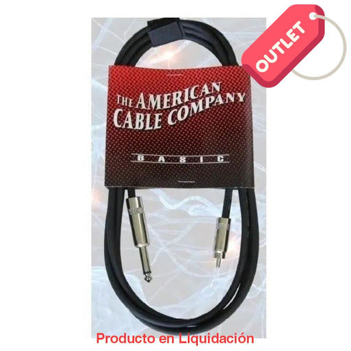 cable de audio, rca a plug 6.3 ts, 1.80mt - 6 pies